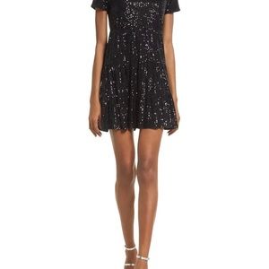 Lulus Black Sequin Shift Dress